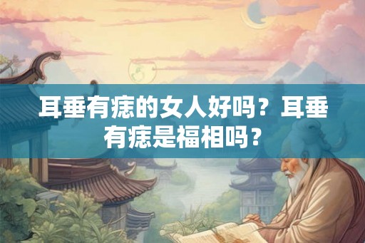 耳垂有痣的女人好吗？耳垂有痣是福相吗？