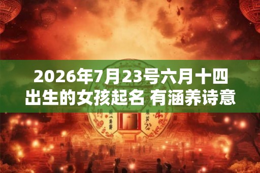 2026年7月23号六月十四出生的女孩起名 有涵养诗意