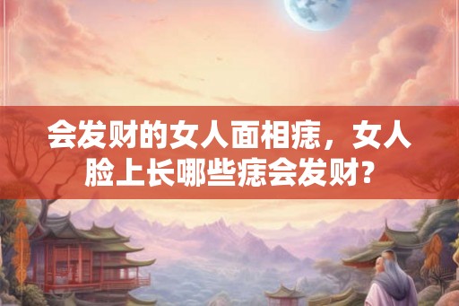 会发财的女人面相痣，女人脸上长哪些痣会发财？