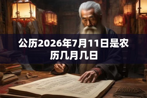 公历2026年7月11日是农历几月几日
