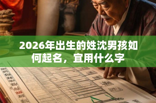 2026年出生的姓沈男孩如何起名，宜用什么字