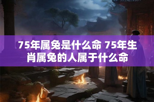 75年属兔是什么命 75年生肖属兔的人属于什么命