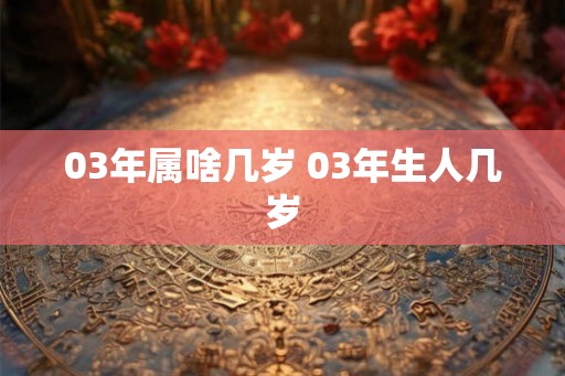 03年属啥几岁 03年生人几岁