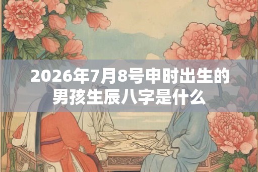2026年7月8号申时出生的男孩生辰八字是什么