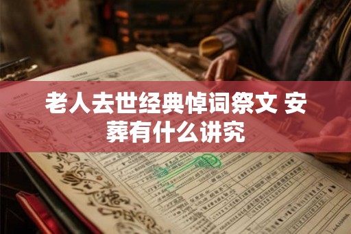 老人去世经典悼词祭文 安葬有什么讲究