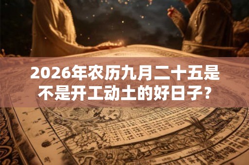 2026年农历九月二十五是不是开工动土的好日子？