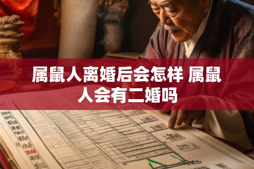 属鼠人离婚后会怎样 属鼠人会有二婚吗