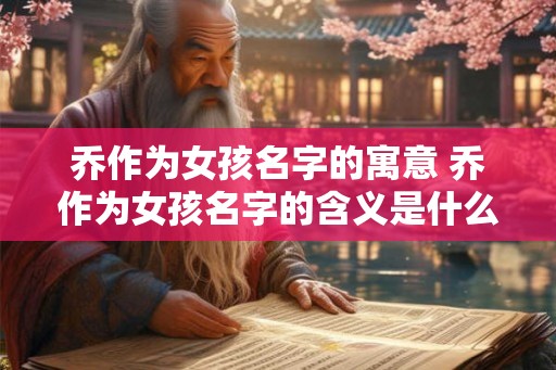 乔作为女孩名字的寓意 乔作为女孩名字的含义是什么