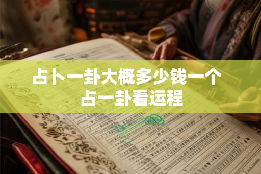 占卜一卦大概多少钱一个  占一卦看运程