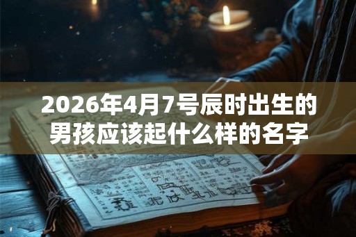 2026年4月7号辰时出生的男孩应该起什么样的名字