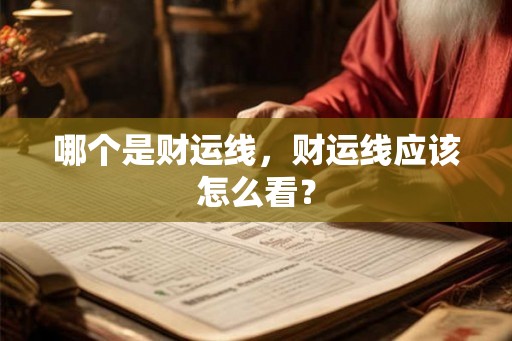哪个是财运线，财运线应该怎么看？