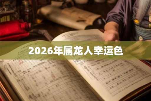 2026年属龙人幸运色 2026年属龙人幸运色