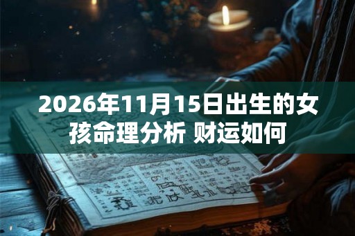 2026年11月15日出生的女孩命理分析 财运如何