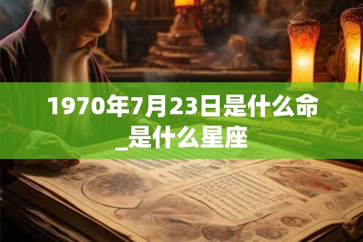 1970年7月23日是什么命_是什么星座