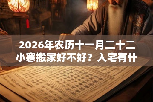 2026年农历十一月二十二小寒搬家好不好？入宅有什么禁忌？