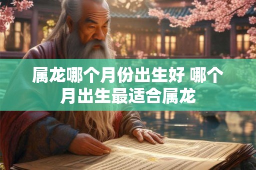 属龙哪个月份出生好 哪个月出生最适合属龙