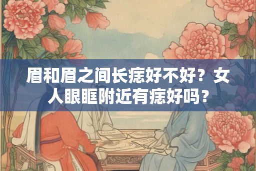 眉和眉之间长痣好不好?女人眼眶附近有痣好吗? 眉和眉之间长痣好不好?女人眼眶附近有痣好吗?