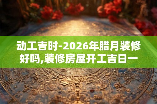 动工吉时-2026年腊月装修好吗,装修房屋开工吉日一览 动工吉时-2026年腊月装修好吗,装修房屋开工吉日一览