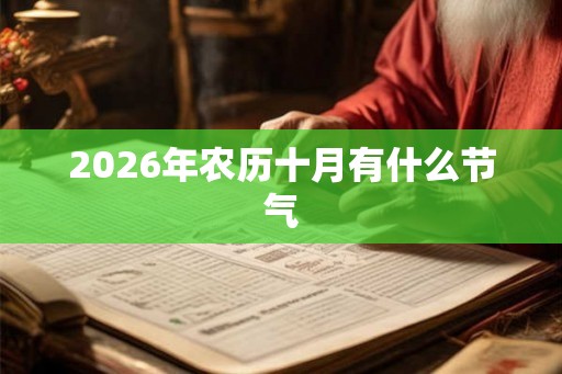 2026年农历十月有什么节气
