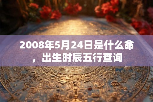 2008年5月24日是什么命，出生时辰五行查询