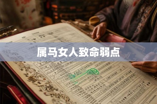属马女人致命弱点