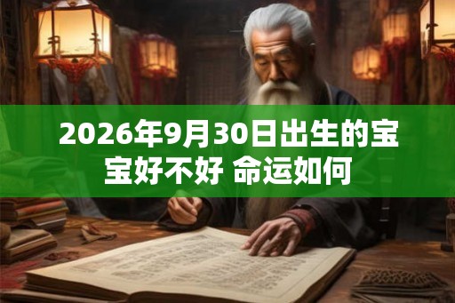 2026年9月30日出生的宝宝好不好 命运如何 2026年9月30日出生的宝宝好不好 命运如何