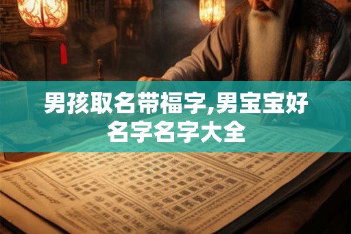 男孩取名带福字,男宝宝好名字名字大全