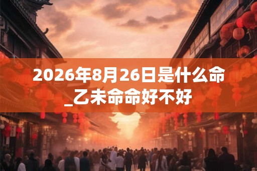 2026年8月26日是什么命_乙未命命好不好