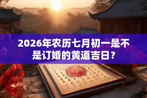 2026年农历七月初一是不是订婚的黄道吉日？