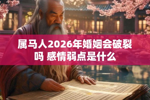 属马人2026年婚姻会破裂吗 感情弱点是什么