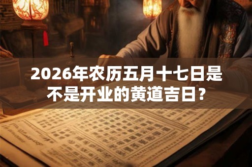 2026年农历五月十七日是不是开业的黄道吉日？