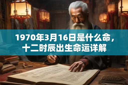 1970年3月16日是什么命，十二时辰出生命运详解
