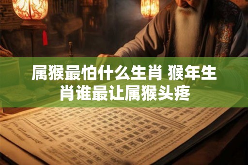 属猴最怕什么生肖 猴年生肖谁最让属猴头疼