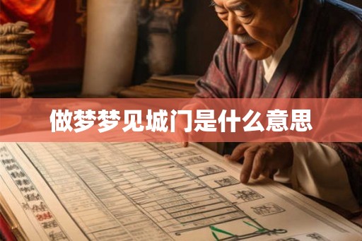 做梦梦见城门是什么意思
