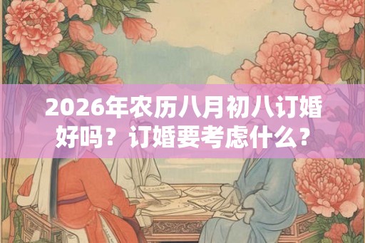2026年农历八月初八订婚好吗？订婚要考虑什么？