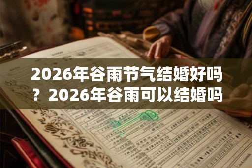 2026年谷雨节气结婚好吗？2026年谷雨可以结婚吗？