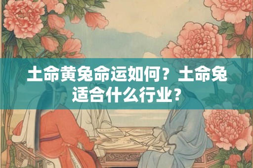 土命黄兔命运如何?土命兔适合什么行业? 土命黄兔命运如何?土命兔适合什么行业?