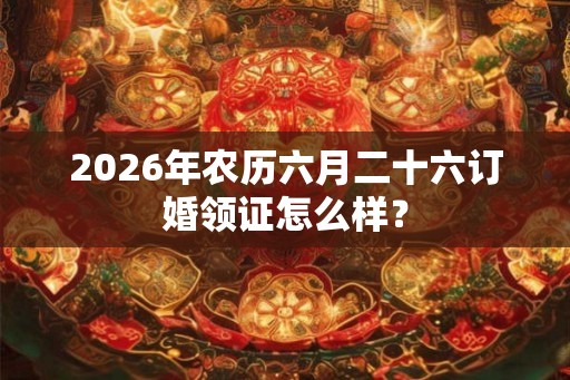 2026年农历六月二十六订婚领证怎么样? 2026年农历六月二十六订婚领证怎么样?