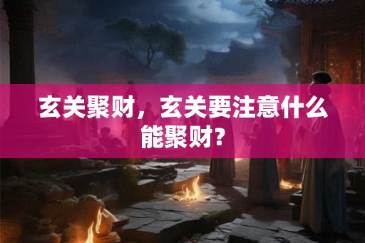 玄关聚财，玄关要注意什么能聚财？