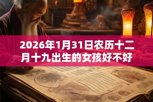 2026年1月31日农历十二月十九出生的女孩好不好