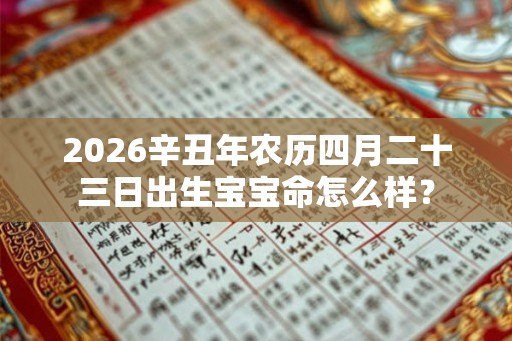 2026辛丑年农历四月二十三日出生宝宝命怎么样? 2026辛丑年农历四月二十三日出生宝宝命怎么样?