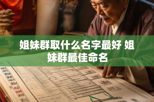 姐妹群取什么名字最好 姐妹群最佳命名