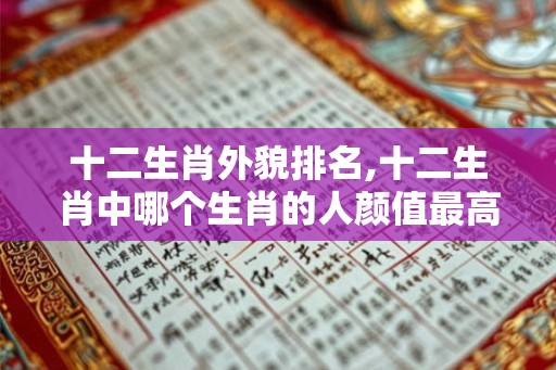 十二生肖外貌排名,十二生肖中哪个生肖的人颜值最高？