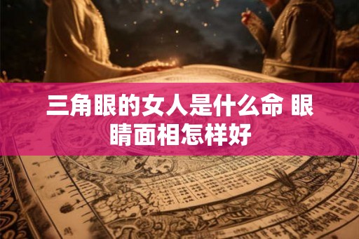 三角眼的女人是什么命 眼睛面相怎样好