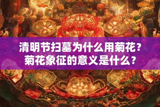清明节扫墓为什么用菊花?菊花象征的意义是什么? 清明节扫墓为什么用菊花?菊花象征的意义是什么?