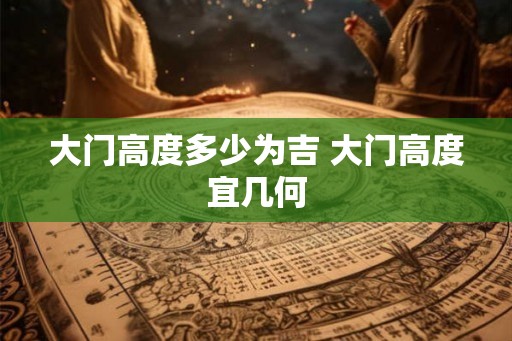 大门高度多少为吉 大门高度宜几何