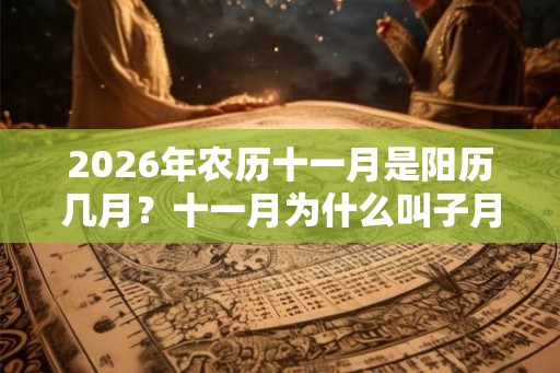 2026年农历十一月是阳历几月？十一月为什么叫子月？