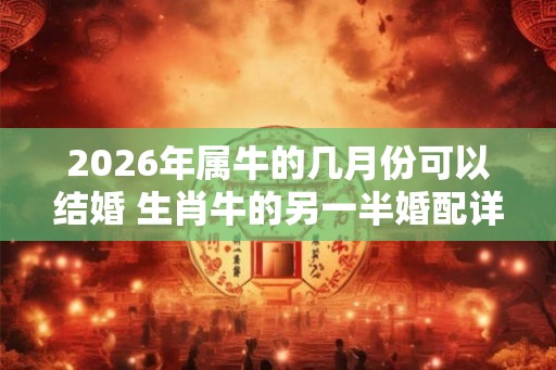 2026年属牛的几月份可以结婚 生肖牛的另一半婚配详解
