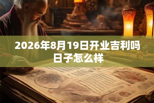 2026年8月19日开业吉利吗 日子怎么样