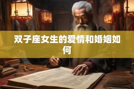 双子座女生的爱情和婚姻如何 双子座女生的爱情和婚姻如何